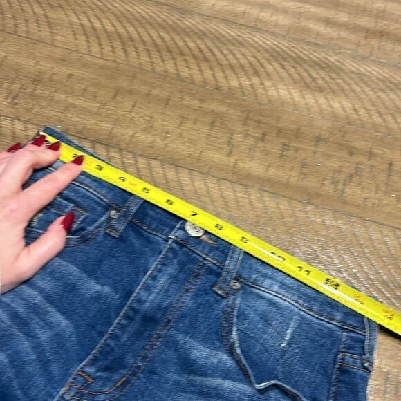 Aeropostale high-rise denim skirt. Size 4. Stretch. Distressed Jean skirt - Picture 9 of 10